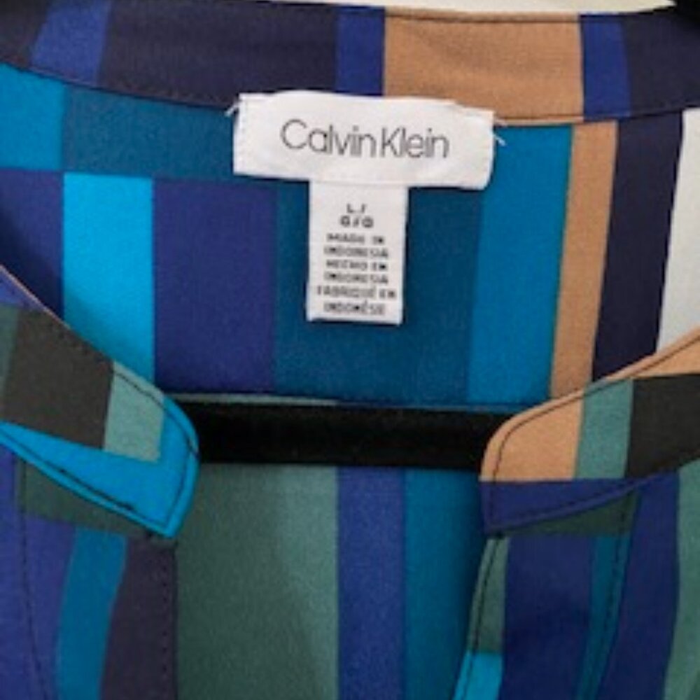 Calvin Klein Multiprint Dress Shirt - Size Large - Picture 2 of 3